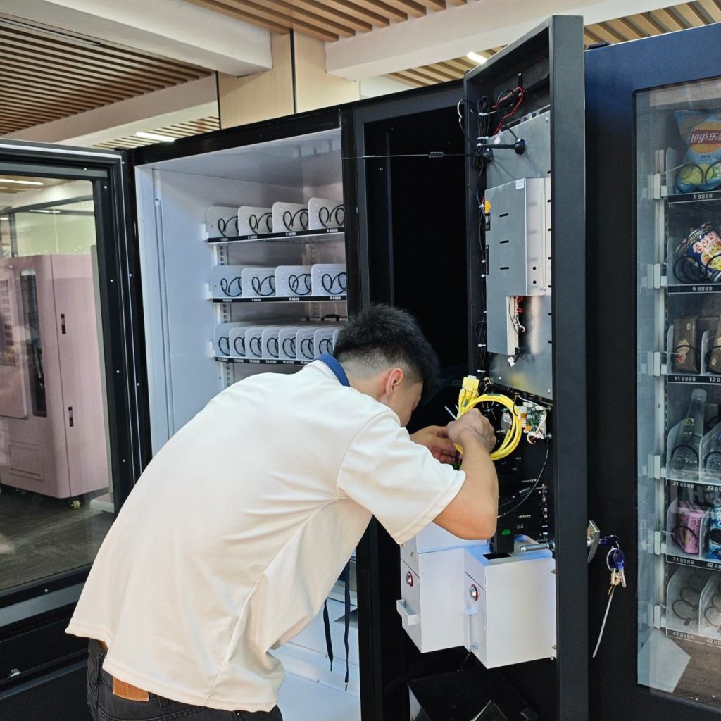 floor-standing vape vending machine with age verification
